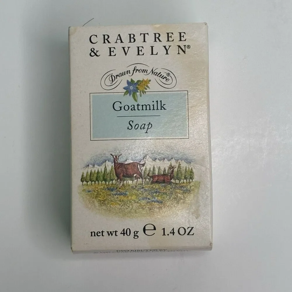 Vintage Crabtree And Evelyn Drawn From Nature Goat Milk Soap 40g 1.4oz New